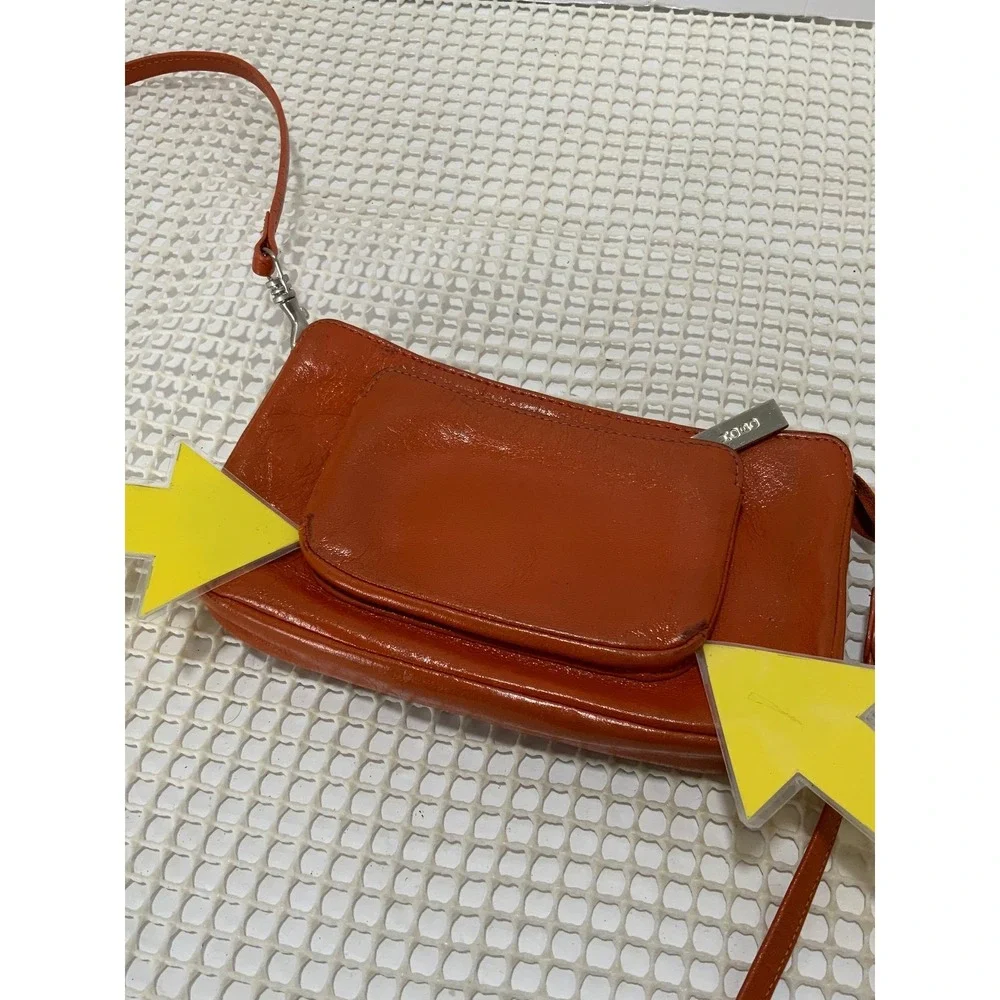 Hobo International tangerine leather Sling‎ Bag Orange